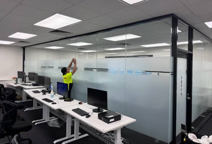 commercial office decorative window tinting office partition